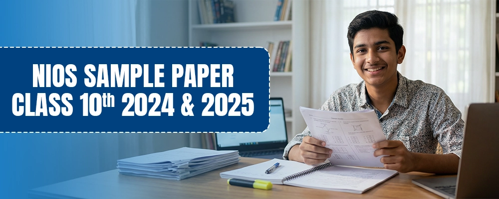 NIOS Class 10 Sample Paper 2026 - Students preparing for exam